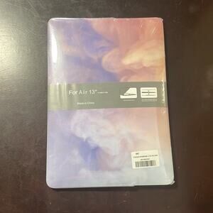 MacBook Air 13” pink/purple cloud design shell case